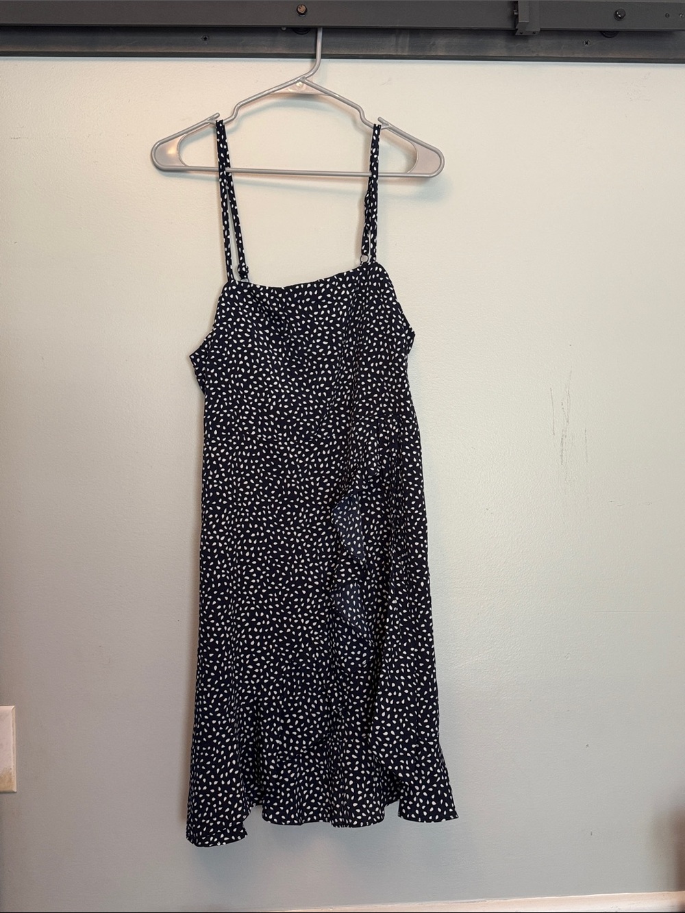 Black and White Polka Slip Dress - Women